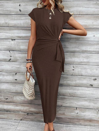 Matilda dress in coffee tone