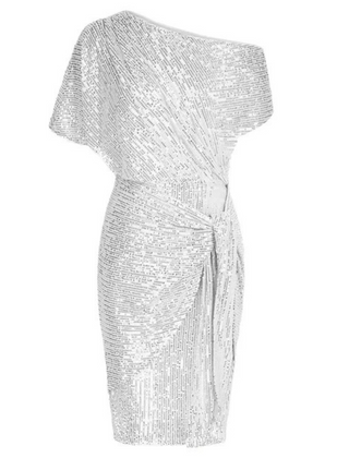 Sparkle dress styled with heels