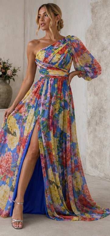 Mabel Blossom Drama Dress | Long Sleeve Maxi Dress