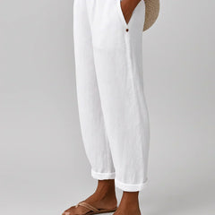 Jemma trousers straight leg with turn up hem