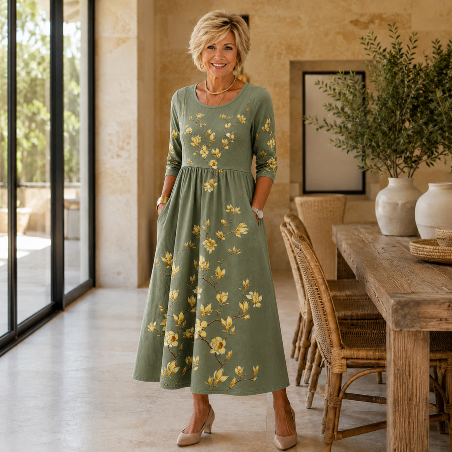 Juliana Blossom Grace Pocket Midi Dress