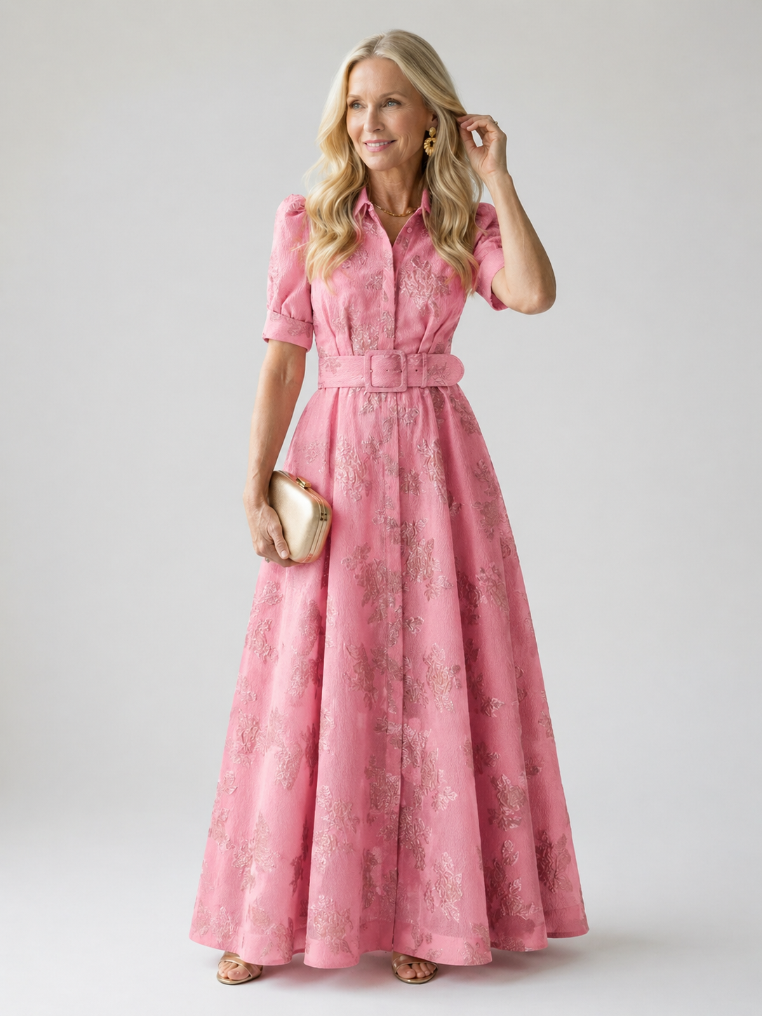 Xanthea Belted Floral Maxi Dress