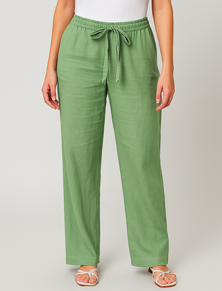 Sloan linen pants shown in a second colourway
