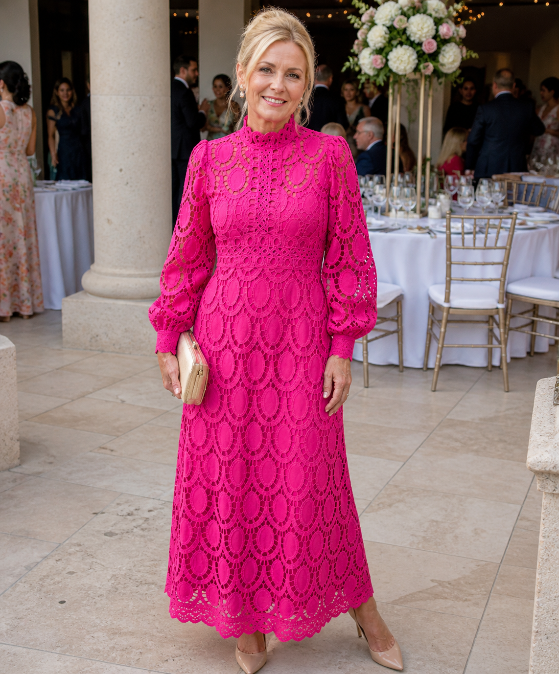 Eloah Lace Midi Dress, Elegant Lace Dress for Special Occasions