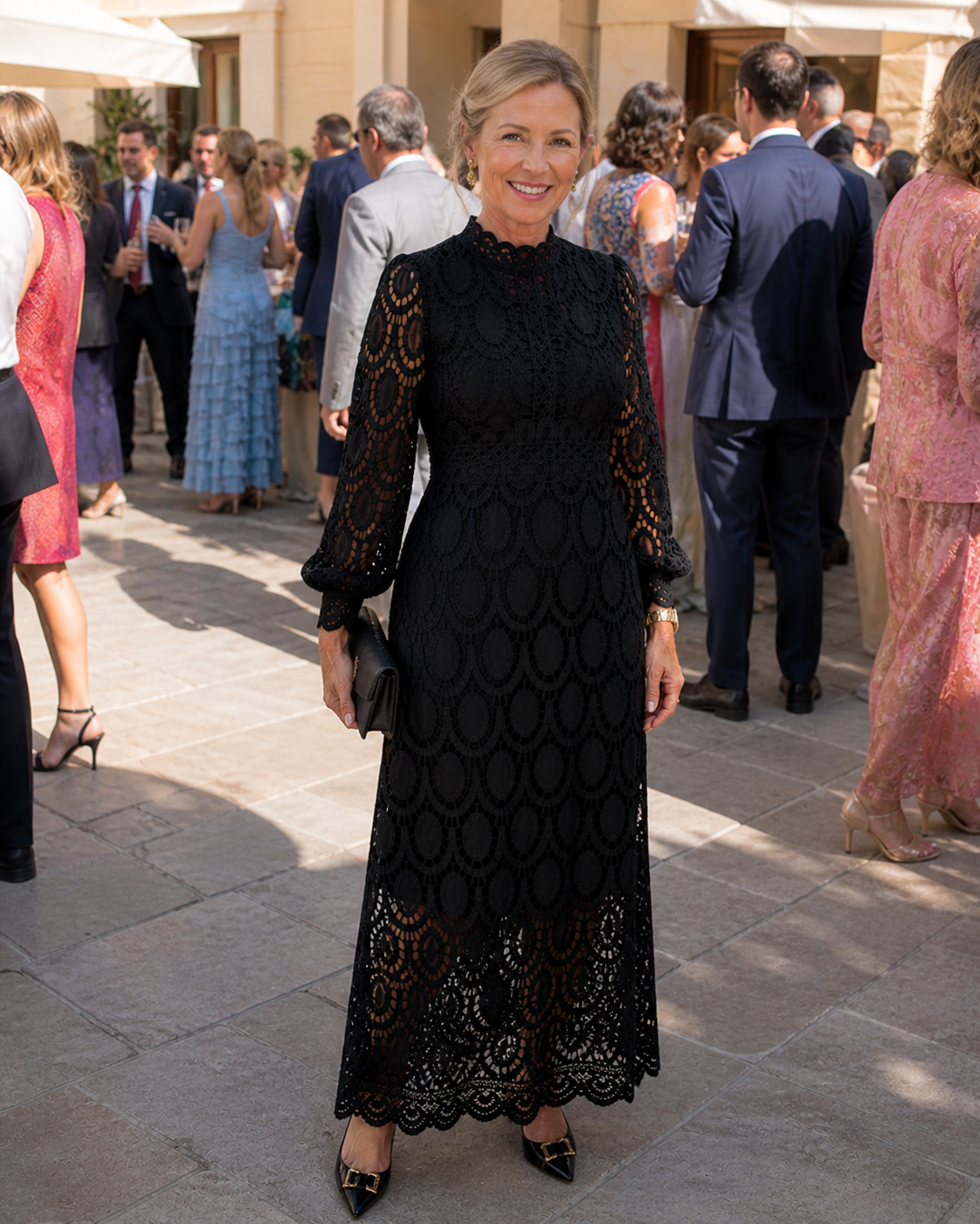 Eloah Lace Midi Dress, Elegant Lace Dress for Special Occasions