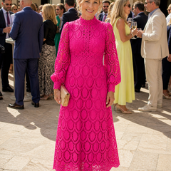 Eloah Lace Midi Dress, Elegant Lace Dress for Special Occasions