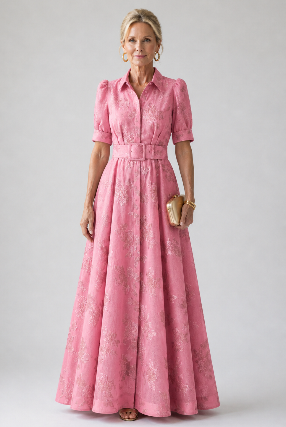 Xanthea Belted Floral Maxi Dress