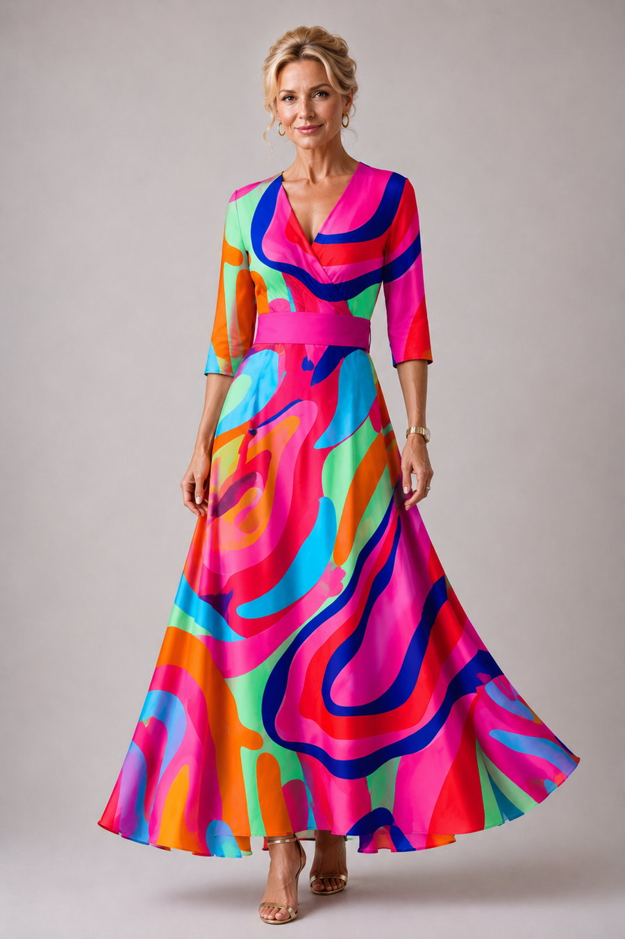 Stella Comfortable Dress For Every Day With V-Neck