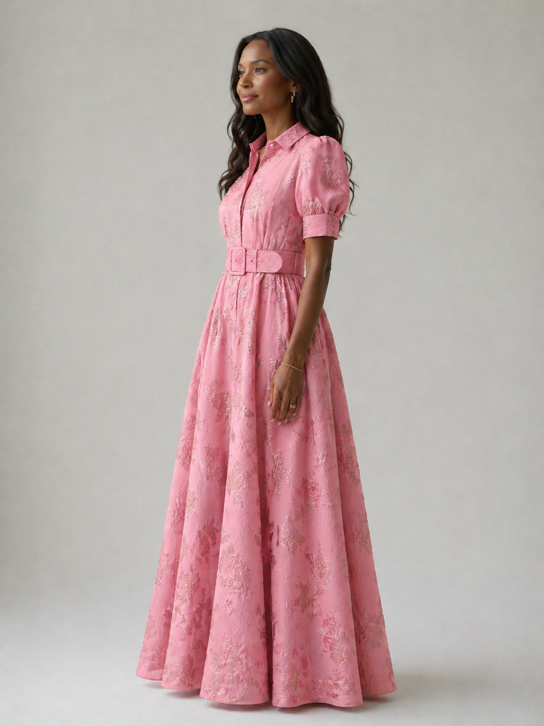 Xanthea Belted Floral Maxi Dress