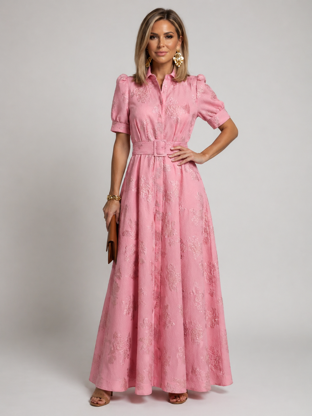 Xanthea Belted Floral Maxi Dress