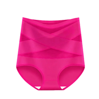 Thea high waisted shaping brief in pink