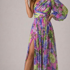 Mabel Blossom Drama Dress | Long Sleeve Maxi Dress