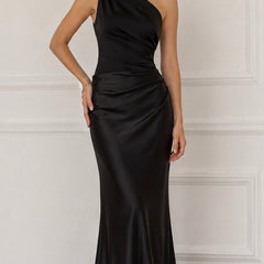 Sophia Satin Maxi Dress with a Guilt