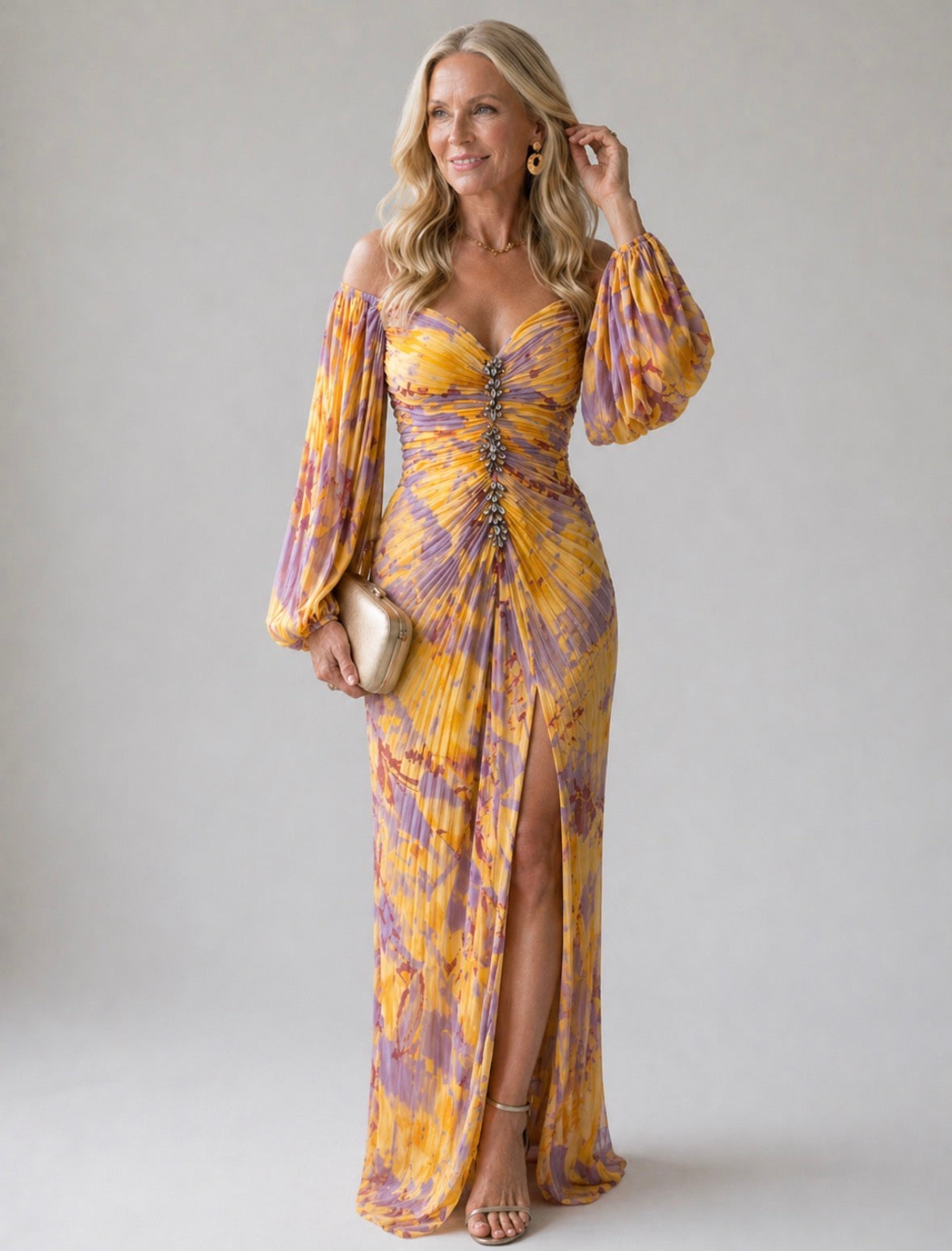 Kristine Elegant Dress With V-Neck