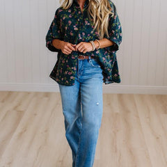 Elyse floral top, front