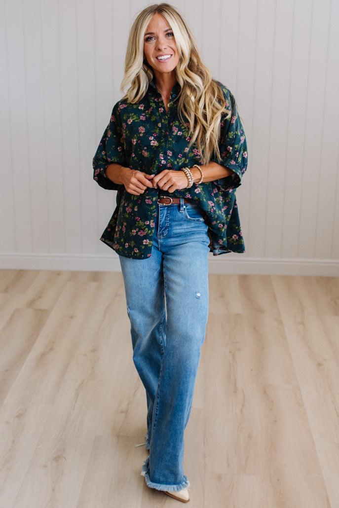 Elyse floral top, front