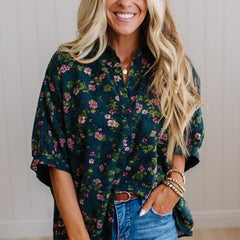 Elyse floral top, back