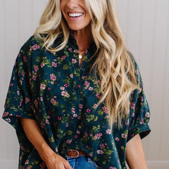 Elyse floral top, sleeve detail