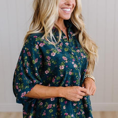 Elyse floral top, print detail