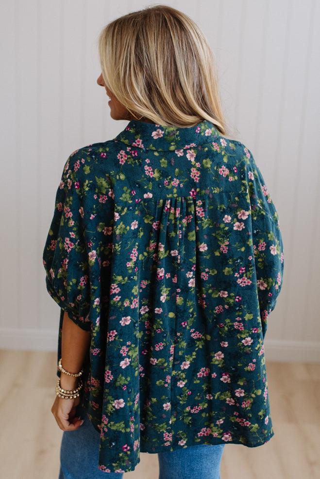 Elyse floral top, worn
