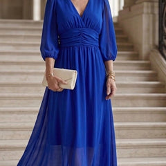 Nia Elegant Wrap Dress with Adjustable Tie Waist