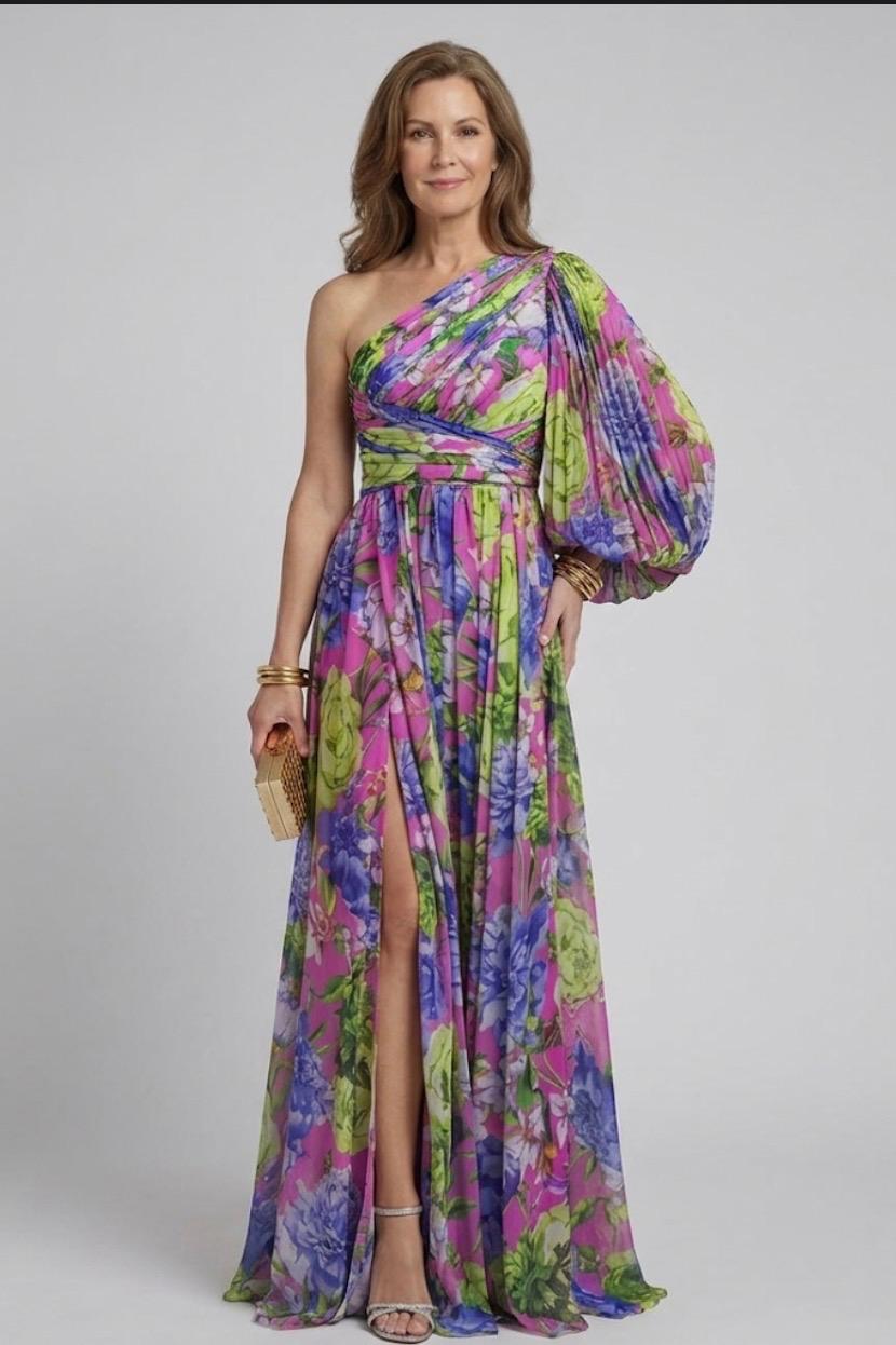 Mabel Blossom Drama Dress | Long Sleeve Maxi Dress