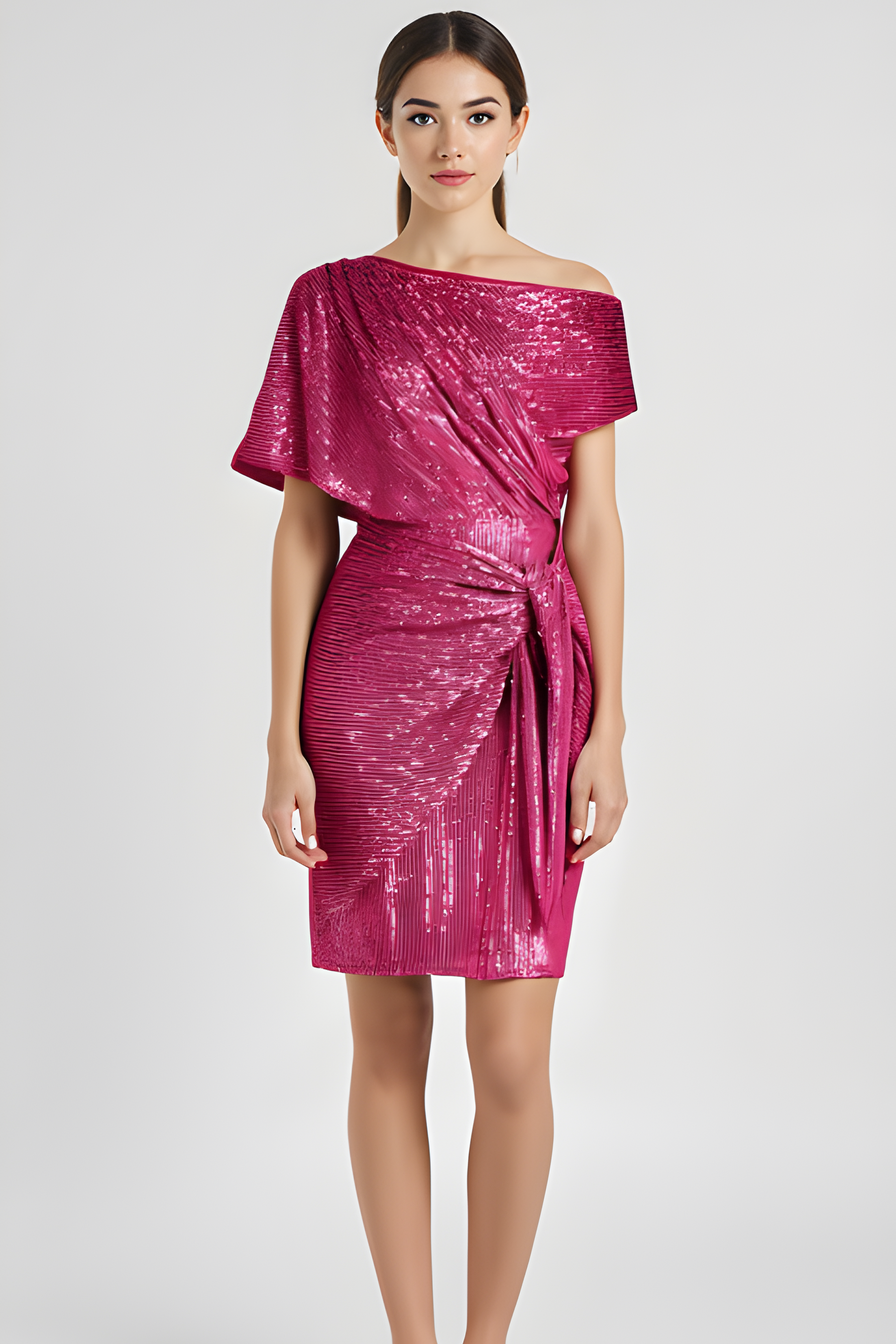 Model wearing the sparkle dress