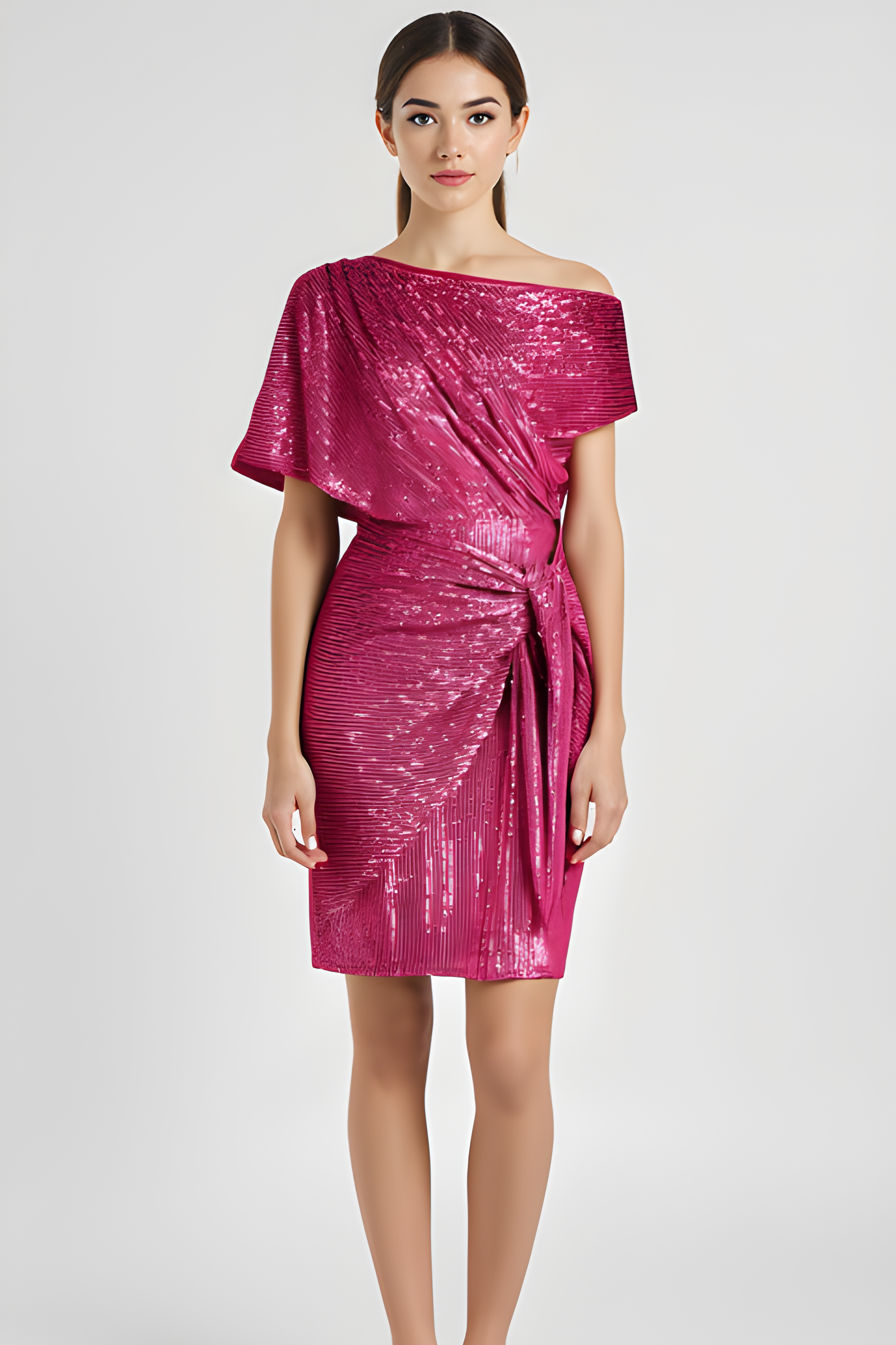 Model wearing the sparkle dress