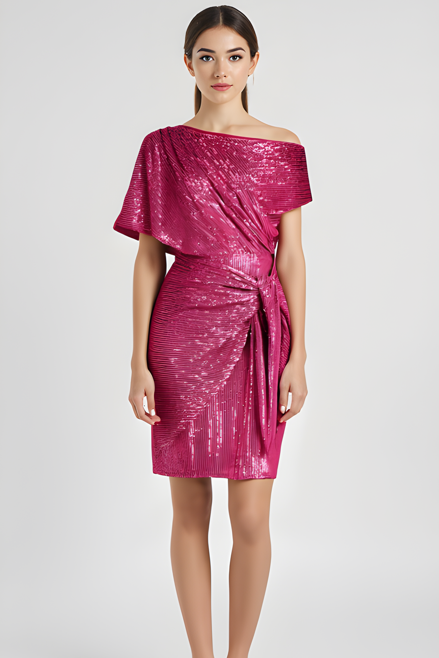 Model wearing the sparkle dress