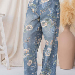 Juno relaxed fit denim jeans, detail