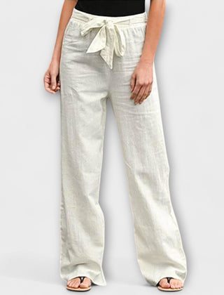 Valery lightweight linen trousers front view