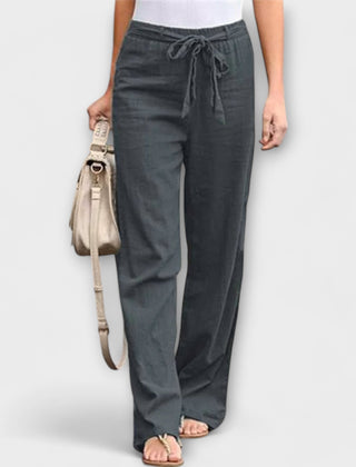 Valery linen trousers in a grey colourway