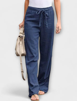 Valery linen trousers in a brown colourway