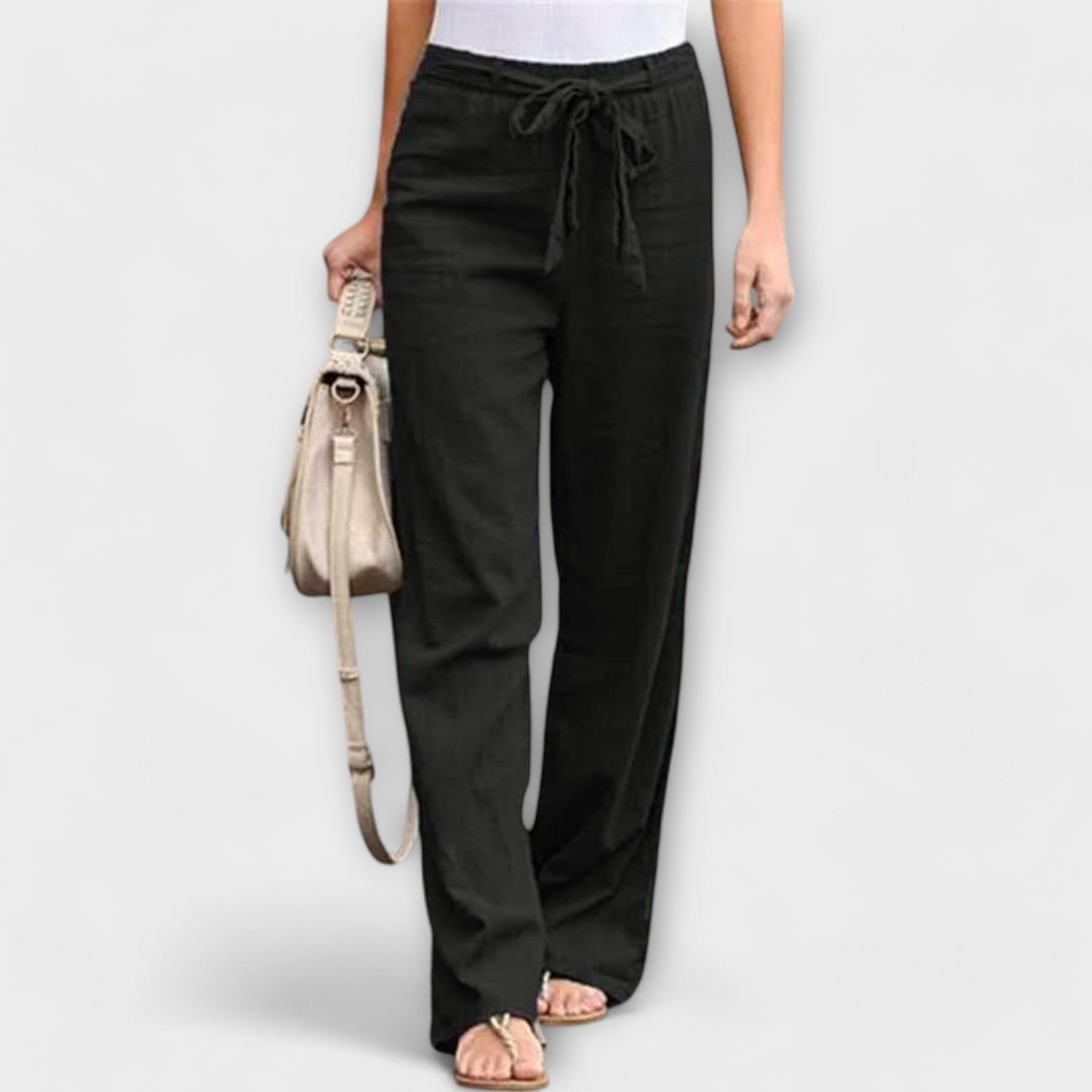 Valery linen trousers in a darker shade