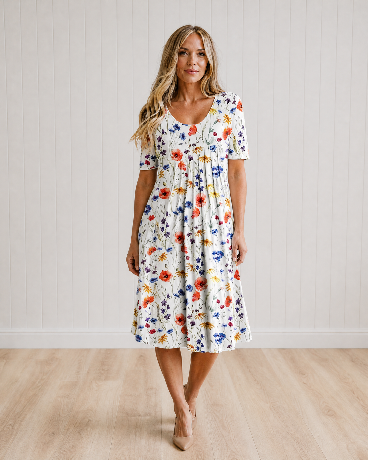 Agatha Elegant Dress with Tummy Coverage