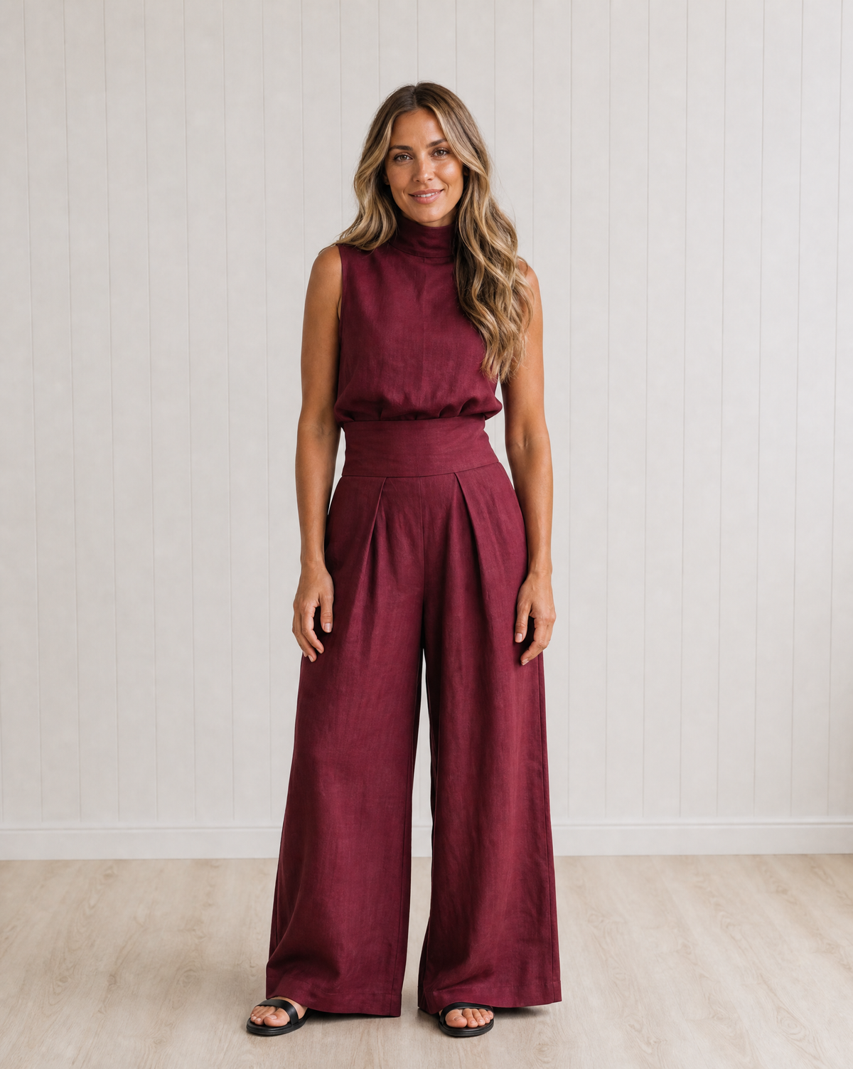 Aleia Linen Blend Two-Piece Set