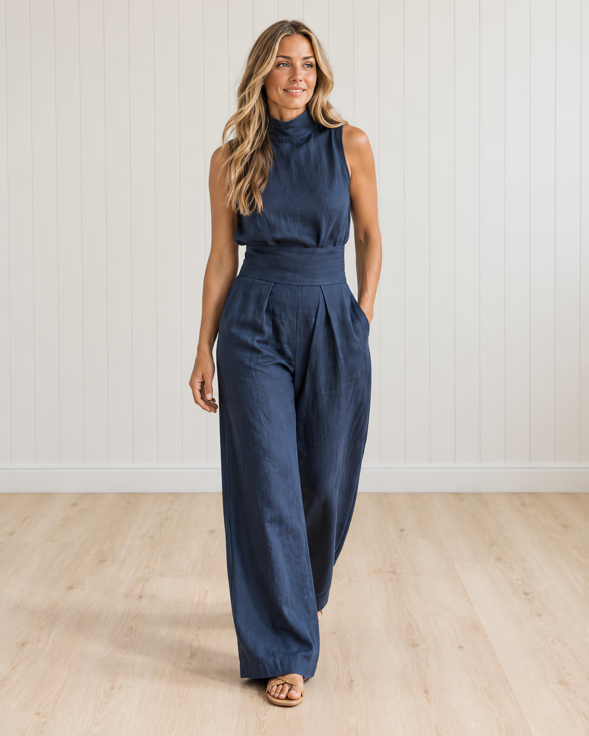Aleia Linen Blend Two-Piece Set