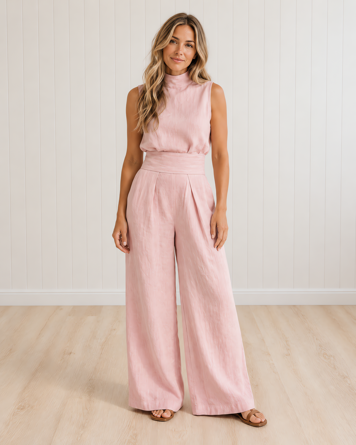 Aleia Linen Blend Two-Piece Set