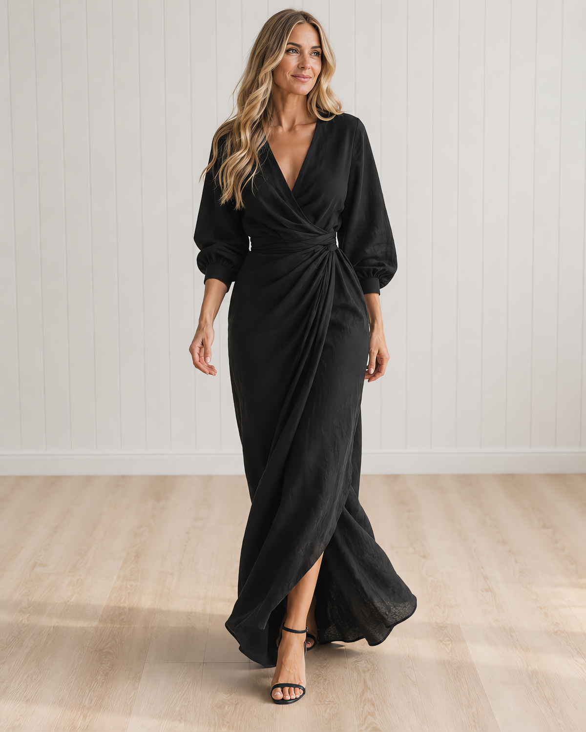 Annabel Maxi Dress with V-Neck
