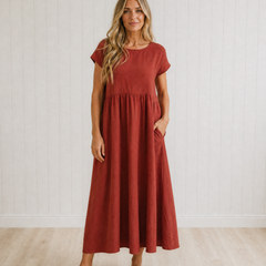 Cressida Flowing Midi Dress with Timeless Elegance