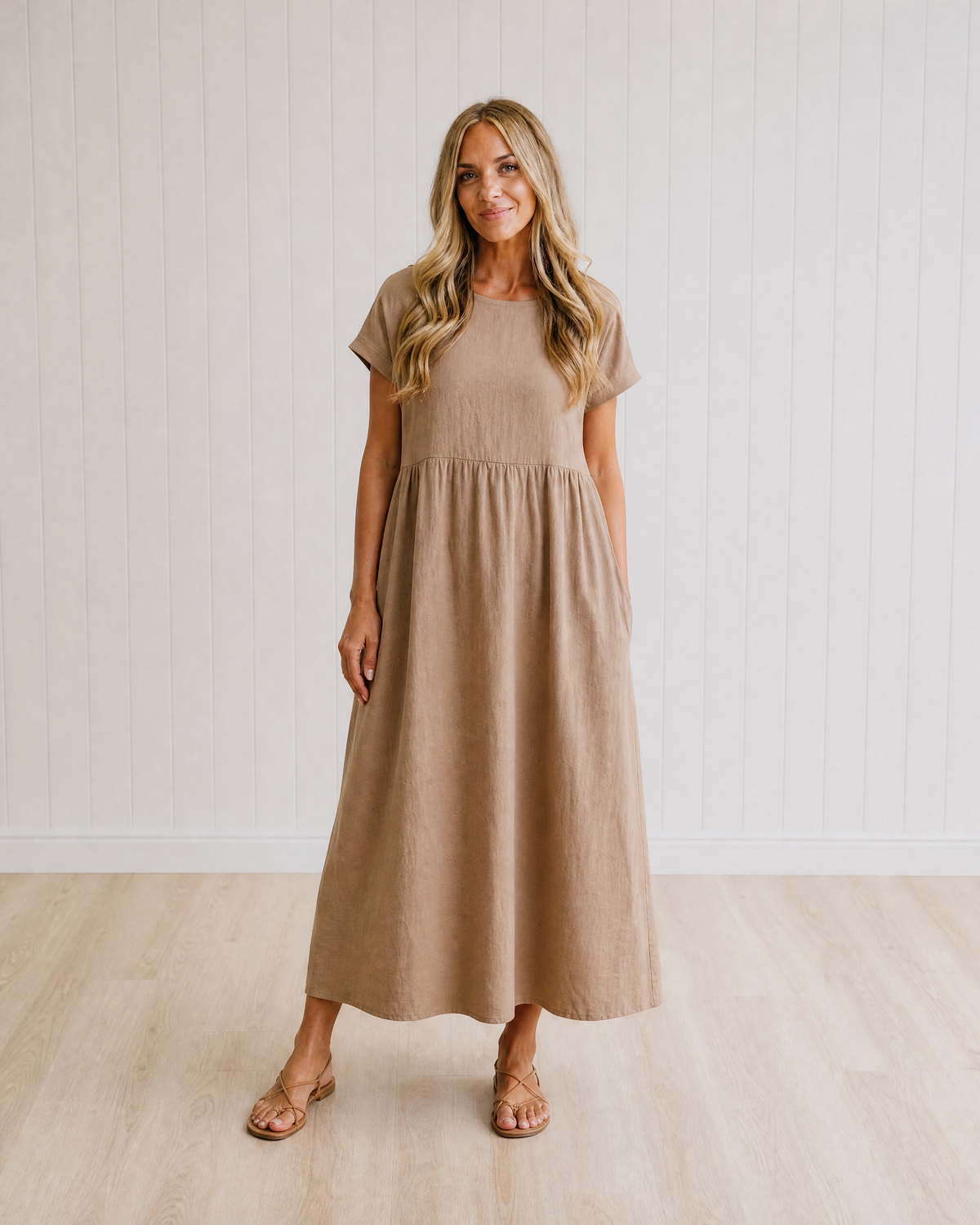 Cressida Flowing Midi Dress with Timeless Elegance