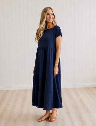 Cressida Flowing Midi Dress with Timeless Elegance