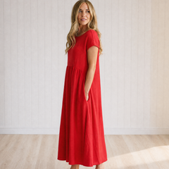 Cressida Flowing Midi Dress with Timeless Elegance