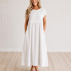Cressida Flowing Midi Dress with Timeless Elegance