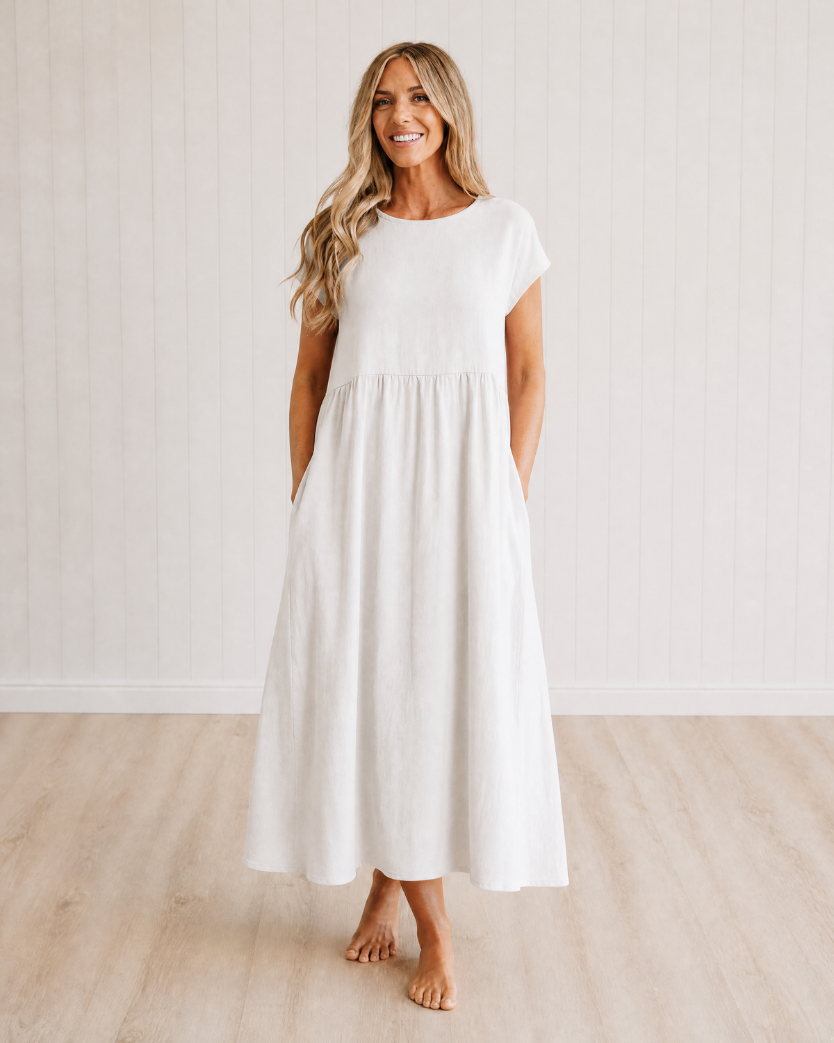Cressida Flowing Midi Dress with Timeless Elegance