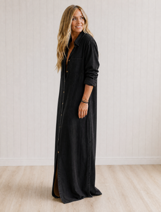 Dahlia Denim Button Down Dress