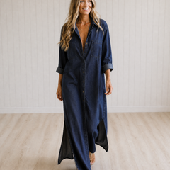 Dahlia Denim Button Down Dress