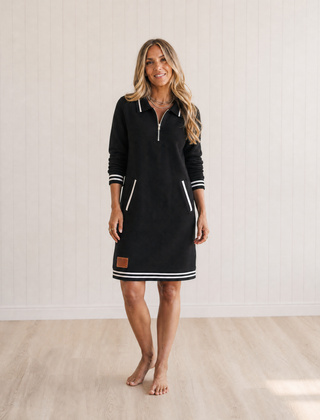 Doria Half-Zip Collared Jumper Dress
