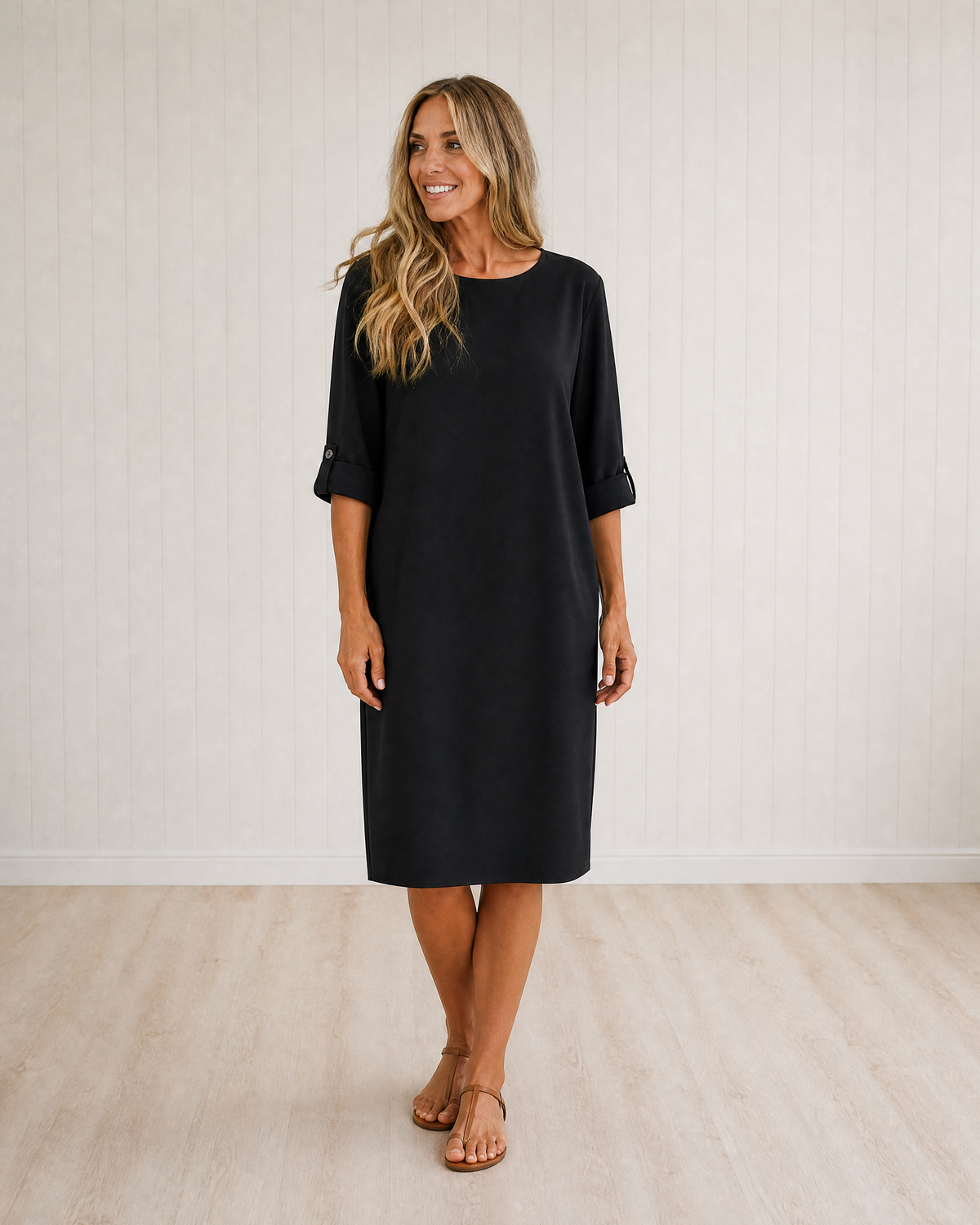 Edith | Tummy-Concealing Midi Dress