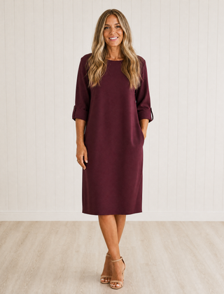 Edith | Tummy-Concealing Midi Dress